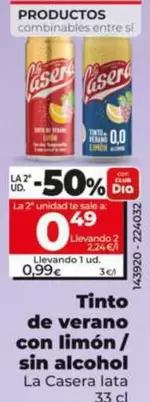 La Casera - Tinto De Verano Con Limon/Sin Alcohol
