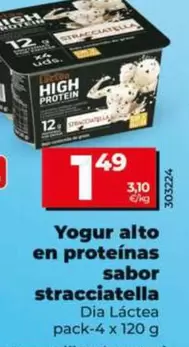 Dia Lactea - Yogur Alto En Proteinas Sabor Stracciatella 
