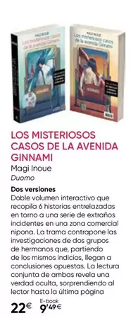 Los Misteriosos Casos De La Avenida Ginnami