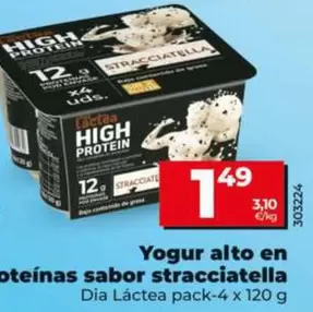 Dia Lactea - Yogur Alto En Proteinas Sabor Stracciatella 