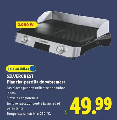 SilverCrest - Plancha-Parrilla De Sobremesa