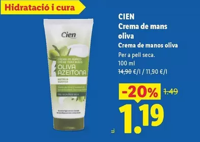 Cien - Crema De Mans Oliva