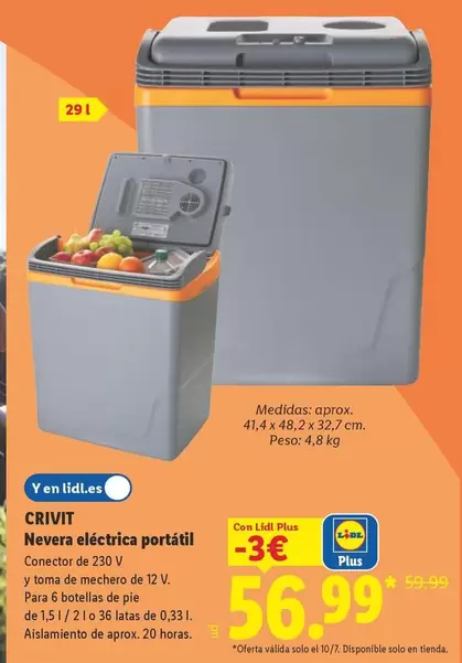 Crivit - Nevera Electrica Portatil