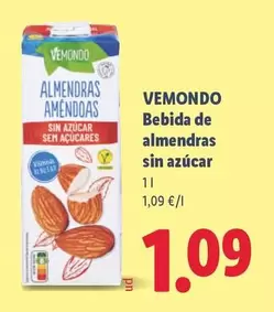 Vemondo - Bebida De Almendras Sin Azucar