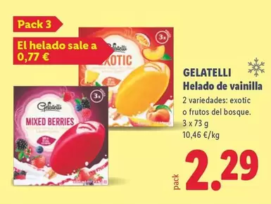 Gelatelli - Helado De Vainilla