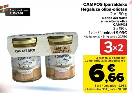 Campos - Iparraldeko Hegaluze Oliba-Oliotan