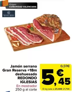 Redondo Iglesias - Jamón Serrano Gran Reserva +18m Deshuesado