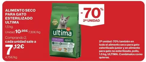 Última - Alimento Seco Para Gato Esterilizado