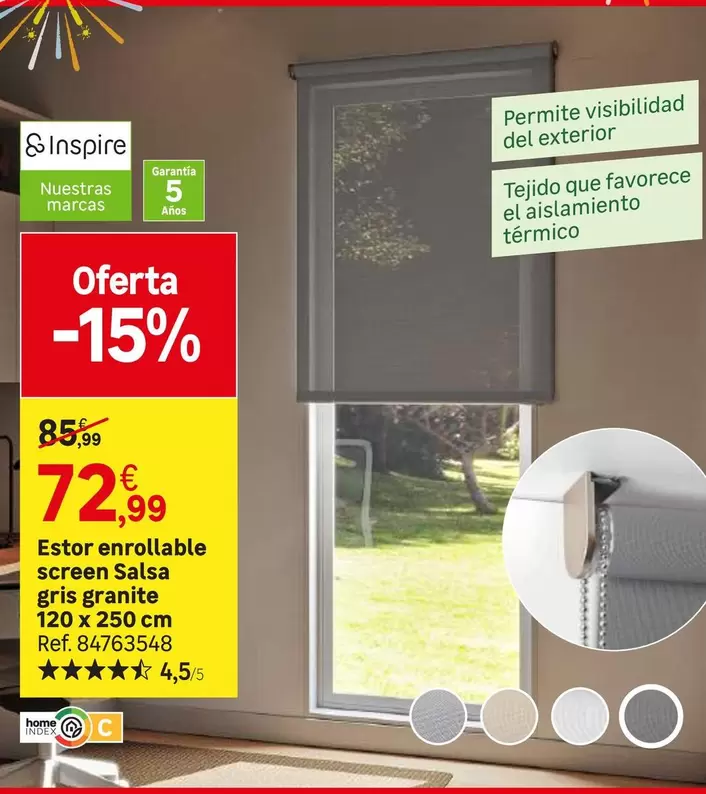 Etor Enrollable Screen Salsa Gris