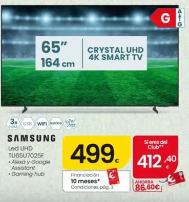Samsung - Led Uhd TU65U7025F