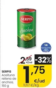 Serpis - Aceituna Rellena De Anchoa