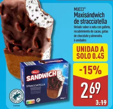 Mucci - Maxisandwich De Stracciatella