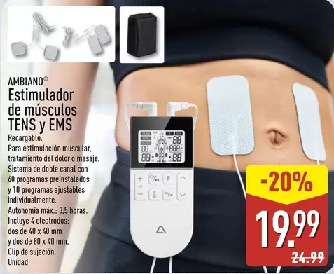 Ambiano - Estimulator De Musculos Tens Y Ems