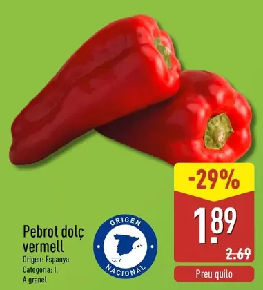 Pebrot Dolc Vermell