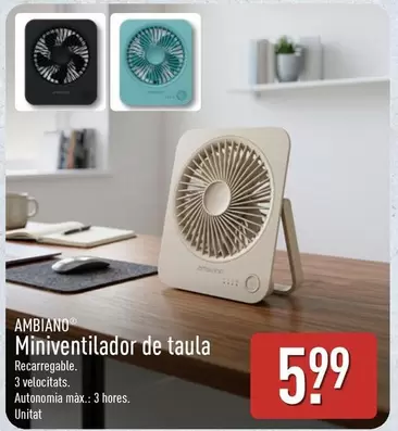 Ambiano - Miniventilador De Taula
