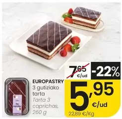 Europastry - Tarta 3 Caprichos