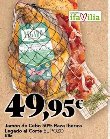 El Pozo - Jamón De Cebo 50% Raza Ibérica Legado Al Corte