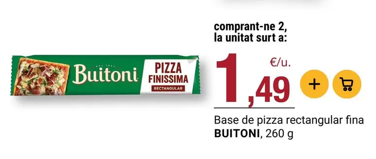 Buitoni - Base De Pizza Rectangular Fina