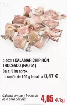 51 - Calamar Chipirón Troceado