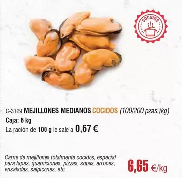 Mejillones Medianos Cocidos
