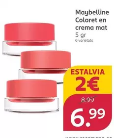 Maybelline - Coloret En Crema Mat