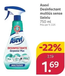 Asevi - Desinfectante Multius Sense Lleixiu