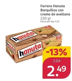 Ferrero - Hanuta Barquillos Con Crema De Avellana