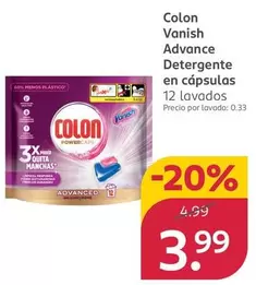 Colon - Vanish Advance Detergente En Capsulas