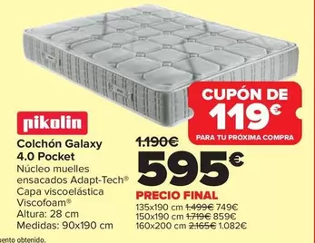 Pikolin - Colchón Galaxy 4.0 Pocket