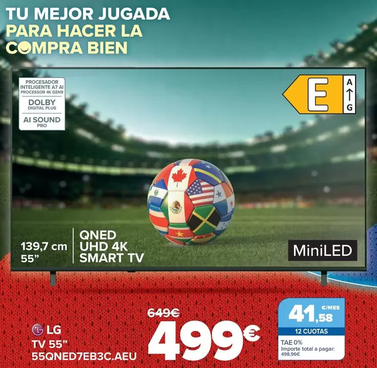 LG - TV 55" 55QNED7EB3C.AEU