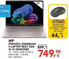 HP - Portátil Omnibook 5 Laptop Next Gen AI 14-HH0015NS