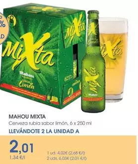 Mixta - Cerveza Rubia Sabor Limón