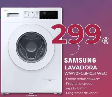 Samsung - Lavadora WW70FG3M05TWEC