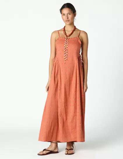 VESTIDO TIRANTES PRINT BUTTI ORANGE
