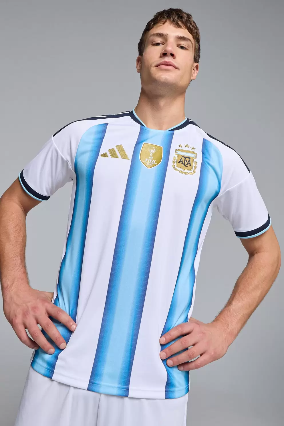 1ª Camiseta Argentina Mundial 2026 Réplica - Blanco - Primera Equipación Hombre