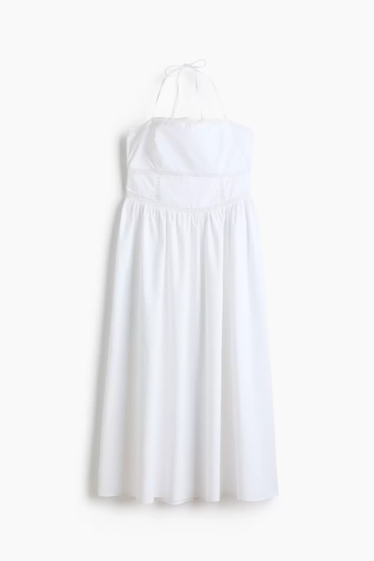 Vestido de algodón con tirantes de lazo