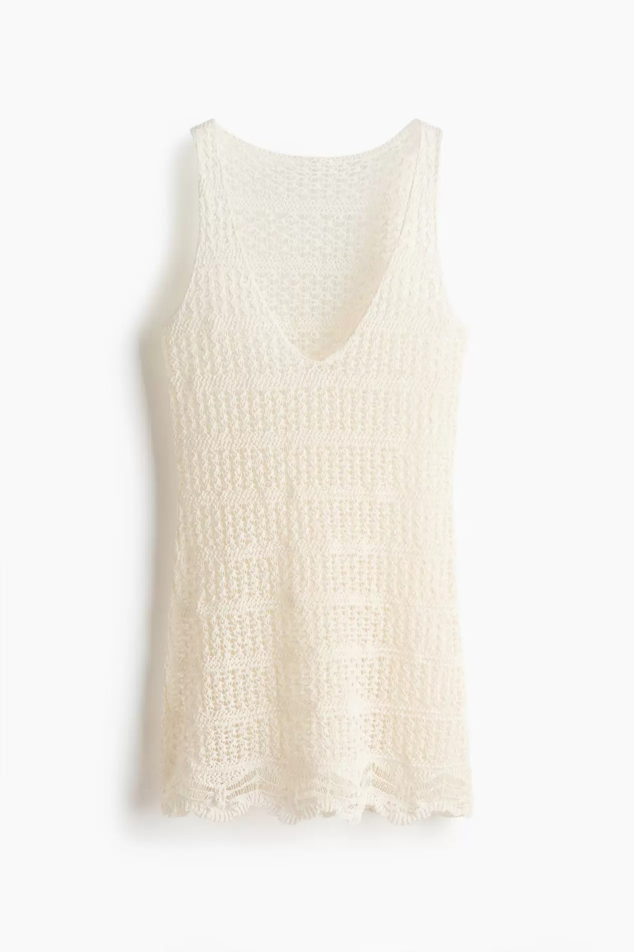 Vestido playero en punto calado