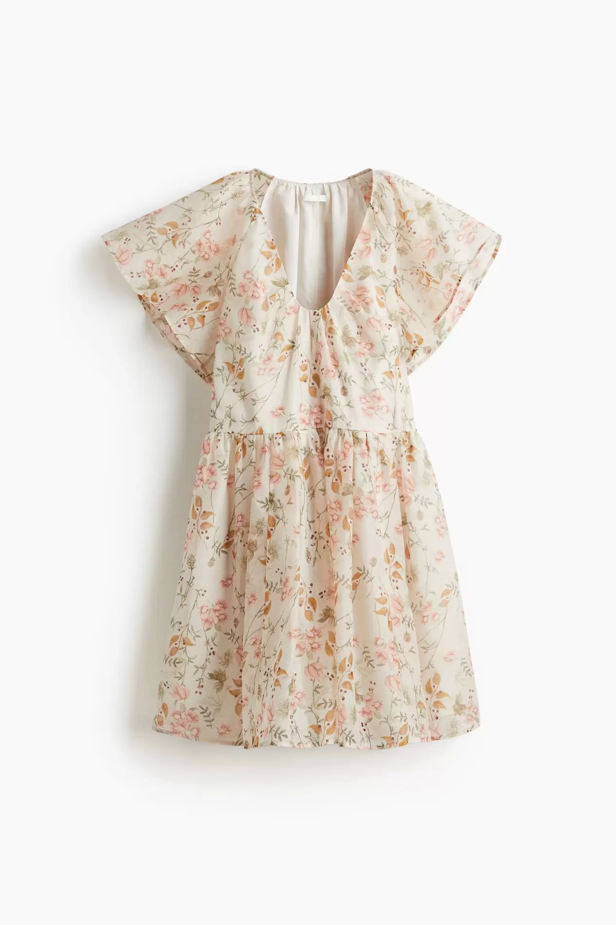 Vestido con mangas mariposa