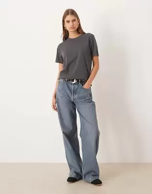 Camiseta gris extragrande de JJXX