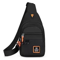 Mens chest bag lightweight nylon fabric crossbody stylish casual fanny pack mens