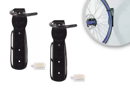 Juego de 2 ganchos para bicicletas que ahorran espacio