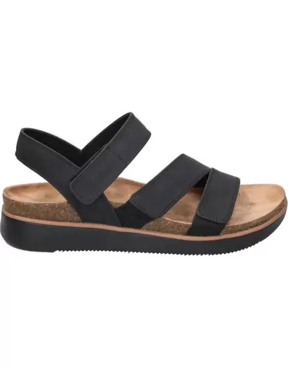 Sandalias con Cuña Vegana Lifted Comfort 163252-blk en Color Negro para Mujer
