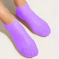 1 Pair Women Silicone Socks Relieve Dry Cracked Feet Purple