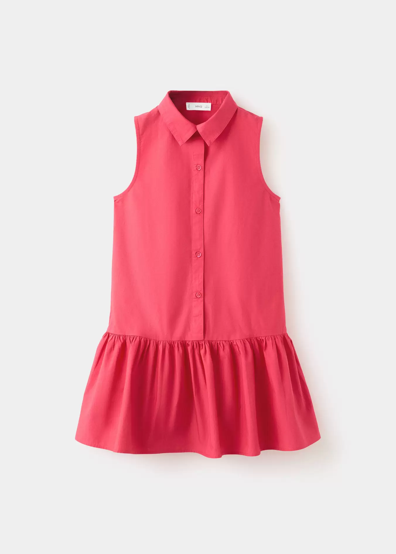 Vestido camisero volante