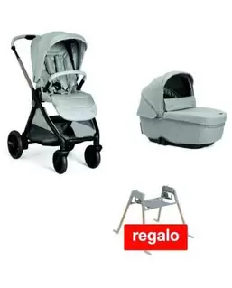Duo Bellagio 2.0 + Gran Confort 00013010000000 Lunar Rock + Soporte Para Capazo Bellagio 07087126390000 Stand Natural