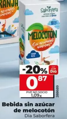 Dia Saborfera - Bebida Sin Azúcar De Melocotón