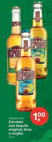 Desperados - Cerveza Con Tequila Original, Lima O Mólito