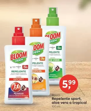 Bloom - Repelente Sport, Aloe Vera O Tropical