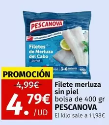 Pescanova - Filete Merluza Sin Piel