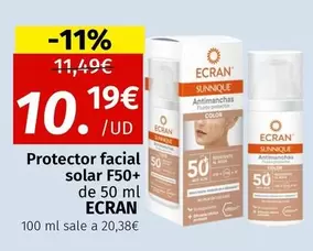 Ecran - Protector Facial Solar F50+